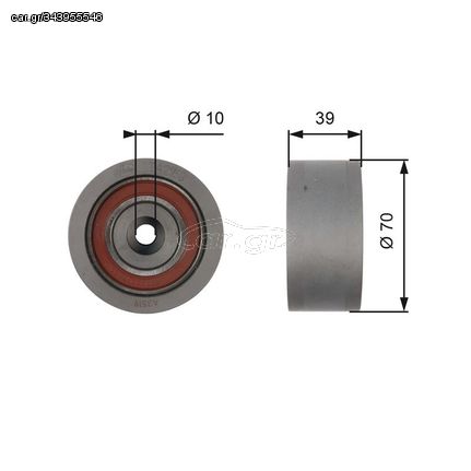 Τροχαλία παρέκκλισης, οδοντ. ιμά  PowerGrip™