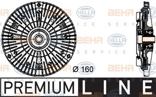 Συμπλέκτης, βεντιλατέρ ψυγείου HELLA 8MV376732061 Mercedes-Benz Sprinter Van 2900cc D 4x4 102ps 1997-2006 (0002005122,A0002005122)
