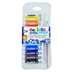 Σετ 12 Τέμπερες Παλέτα & Πινέλο Carioca 12x10ml Carioca 40012 60-778