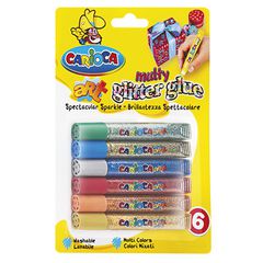 Κόλα Glitter Multi σετ=6τ Carioca 6x10.5mL Carioca 42112 96-410