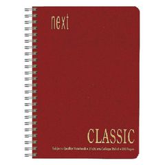 Next classic τετράδιο σπιράλ μπορντώ 7θεμ. 350σελ. 21x29εκ. - 6 ΤΕΜ