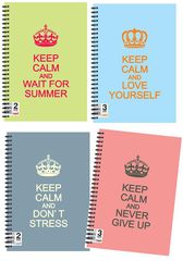 Next keep calm τετράδιο σπιράλ 17x25εκ. 2θεμ. - 10 ΤΕΜ