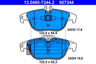 Σετ τακάκια, δισκόφρενα ATE 13046072442 Mercedes-Benz C-Class Coupe C204 1800cc C200 CGI 184ps 2011- (0054200720,0054204220,0054204320,0054208120,0064201320)