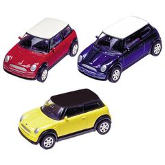 Goki αυτοκινητάκια μεταλλικά "Mini Cooper 2001" 7εκ. σε 3 χρώματα - 12 ΤΕΜ