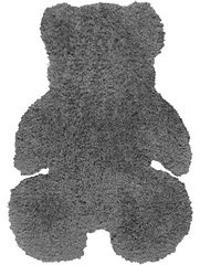 ΠΑΙΔΙΚΟ ΧΑΛΙ DARK GREY SHADE TEDDY BEAR Σκούρο Γκρι 90 x 110 εκ. MADI