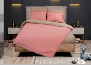 Σετ σεντόνια υπέρδιπλα RAINBOW Amethyst-Smoke από 50% βαμβάκι 220x250εκ.