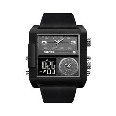 Ψηφιακό/αναλογικό ρολόι χειρός - Skmei - 2020 - Black/Black