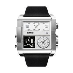 Ψηφιακό/αναλογικό ρολόι χειρός - Skmei - 2020 - Silver/Black