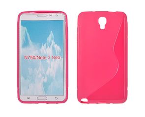 SAMSUNG Galaxy Note 3 Neo - ΘΗΚΗ ΣΙΛΙΚΟΝΗΣ S-CASE ΡΟΖ