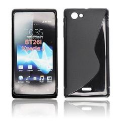 SONY Xperia J - ΘΗΚΗ ΣΙΛΙΚΟΝΗΣ S-CASE ΜΑΥΡΗ