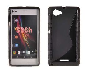 SONY Xperia L - ΘΗΚΗ ΣΙΛΙΚΟΝΗΣ S-CASE ΜΑΥΡΗ