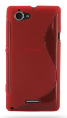 SONY Xperia L - ΘΗΚΗ ΣΙΛΙΚΟΝΗΣ S-CASE ΚΟΚΚΙΝΗ