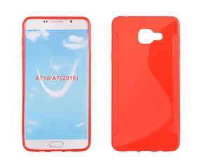 SAMSUNG Galaxy A7 (2016) - ΘΗΚΗ ΣΙΛΙΚΟΝΗΣ S-CASE ΚΟΚΚΙΝΗ