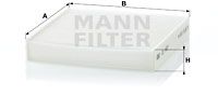 Φίλτρο, αέρας εσωτερικού χώρου MANN-FILTER CU1827 Daihatsu Terios 1500cc 4x4 105ps 2006- (08975B4000100,08R79SAA001E,6001073269,71743821,71773189)