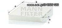 Φίλτρο, αέρας εσωτερικού χώρου MANN-FILTER CU2335 Fiat Doblo 1800cc 103ps 2003-2006 (1511109080,46723245,46723331,77362394)