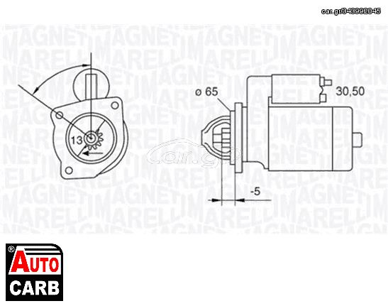 Μίζα MAGNETI MARELLI 063523623010 για PEUGEOT 306 1993-2003, PEUGEOT 307 2000-2012, PEUGEOT 405 1992-1999