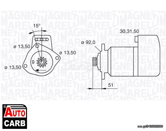 Μίζα MAGNETI MARELLI 063524160780 για MAN NG 1992-, MAN NL 1988-, MAN NM 1987-