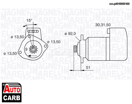 Μίζα MAGNETI MARELLI 063524160780 για MAN SM 1987-, MAN SÜ 1975-, MAN ÜL 1989-