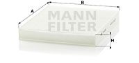 Φίλτρο, αέρας εσωτερικού χώρου MANN-FILTER CU2545 Audi A2 1600cc FSI 110ps 2002-2005 (6Q0819653,6Q08203,6Q0820367,6Q0820367A,6Q0820367B)