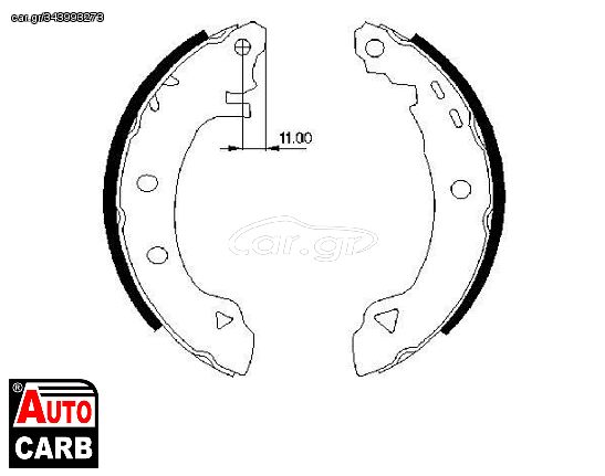 Σετ Σιαγονων Φρενων BOSCH 0986487295 για ALFA ROMEO ALFASUD 1976-1989, FIAT BRAVA 1995-2003, FIAT BRAVO 1995-2001