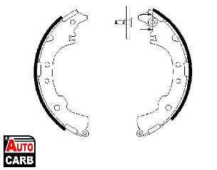 Σετ Σιαγονων Φρενων BOSCH 0986487588 για TOYOTA PICNIC 1996-2001, TOYOTA TOWN 1992-2007