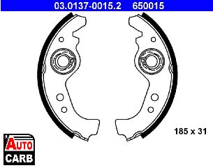 Σετ Σιαγονων Φρενων ATE 03013700152 για FIAT 126 1972-2000, FIAT 127 1971-1996, FIAT 128 1969-1984