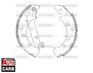 Σετ Σιαγονων Φρενων WOKING Z413700 για FORD PUMA 1997-2002, FORD STREET 2003-2005, MAZDA 2 2003-2015