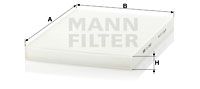 Φίλτρο, αέρας εσωτερικού χώρου MANN-FILTER CU2882 Audi TT 1800ccTurbo180ps 1998-2006 (1H0819638,1H0819638A,1H0819638B,1H0819644,1H0819644A)