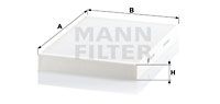 Φίλτρο, αέρας εσωτερικού χώρου MANN-FILTER CU3037 Audi A4 8E2 1800cc Turbo Quattro 170ps 2001-2004 (8E0819439)