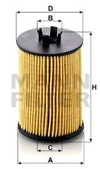 Φίλτρο λαδιού MANN-FILTER HU6121X Mercedes-Benz A-Class W169 1700cc A170 116ps 2004-2012 (2661800009,2661840325,A2661800009,A2661840325)