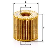 Φίλτρο λαδιού MANN-FILTER HU7019z Toyota IQ 1400cc D-4D 90ps 2009-2015 (041520V010,0415231090,0415231110,04152YZZA1,04152YZZA8)