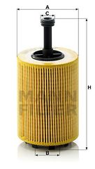 Φίλτρο λαδιού MANN-FILTER HU7197X Audi A3 1900cc TDI 105ps 2003-2010 (0172777,045115466,045115466A,045115466B,045115466C)