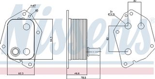 Nissens Ψυγείο λαδιού, Λάδι Κινητήρα - 90721