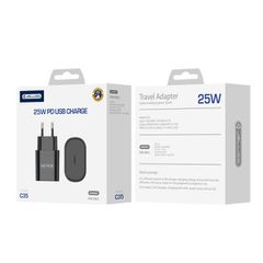 Φορτιστής Κινητού JELLICO wall charger C35 PD 25W 1xUSB-C Black