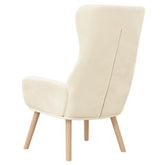 Πολυθρόνα Relax Λευκό Κρεμ Βελούδινη 341360-thumb-4