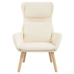Πολυθρόνα Relax Λευκό Κρεμ Βελούδινη 341360-thumb-2
