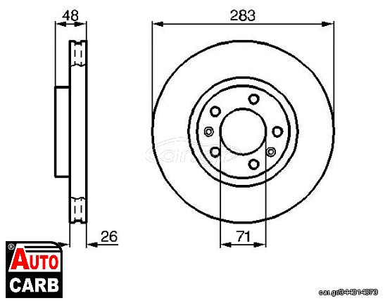 Δισκοπλακα BOSCH 0986478125 για VAUXHALL COMBO 2018-