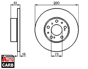 Δισκοπλακα BOSCH 0986478234 για TALBOT EXPRESS 1981-1994