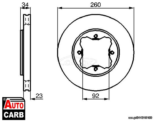 Δισκοπλακα BOSCH 0986478568 για ROVER 600 1993-2000