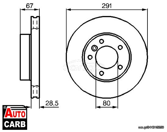 Δισκοπλακα BOSCH 0986478691 για JAGUAR XJ 1968-2003