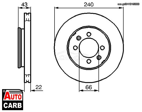 Δισκοπλακα BOSCH 0986478813 για ROVER 100 1989-1998, ROVER MAESTRO 1990-1995, ROVER MONTEGO 1984-1995