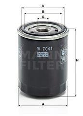 Φίλτρο λαδιού MANN-FILTER W7041 Ford Maverick 2400cc 116ps 1996-1998 (1520813201,1520813210,1520813211,1520813212,1520855Y00)