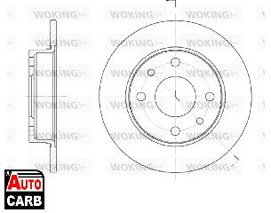 Δισκοπλακα WOKING D611000 για FIAT BARCHETTA 1995-2005, FIAT BRAVO 1995-2001, FIAT CINQUECENTO 1991-1999