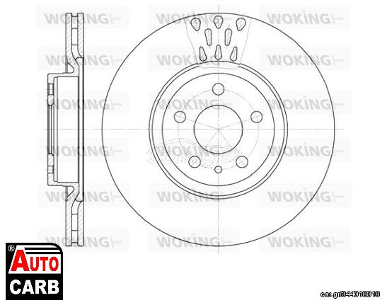 Δισκοπλακα WOKING D631610 για ALFA ROMEO GT 2003-2010, ALFA ROMEO GTV 1994-2005, ALFA ROMEO RZ 1992-1994