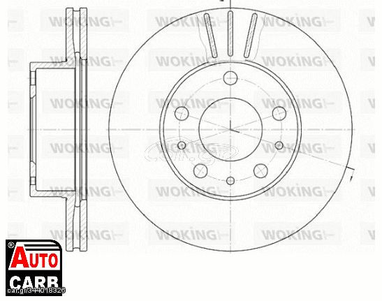 Δισκοπλακα WOKING D647610 για TOYOTA AURIS 2012-2018