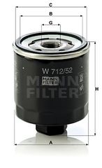 Φίλτρο λαδιού MANN-FILTER W71252 Seat Altea 1400cc 16Valves 86ps 2006- (030115561AA,030115561AB,030115561AD,030115561AN,030115561E)