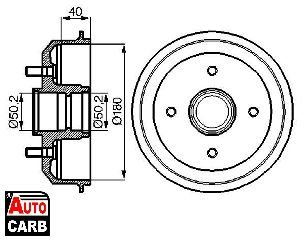 Ταμπουρο BOSCH 0986477099 για FORD ORION 1990-1996, FORD PUMA 1997-2002, FORD ASIA & OCEANIA FIGO 2010-2015