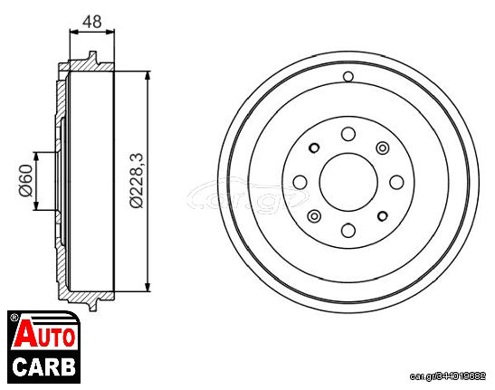 Ταμπουρο BOSCH 0986477208 για VAUXHALL CORSAVAN 2006-