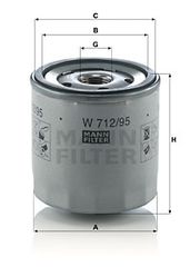 Φίλτρο λαδιού MANN-FILTER W71295 Audi A3 1000cc TFSI 115ps 2016-Σήμερα (04E115561,04E115561B,04E115561D,04E115561H,04E115561S)