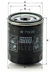 Φίλτρο λαδιού MANN-FILTER W71328 MG Mg Tf 1800cc 136ps 2002-2009 (5007165,5020120,8671000496,93156863,9975449)